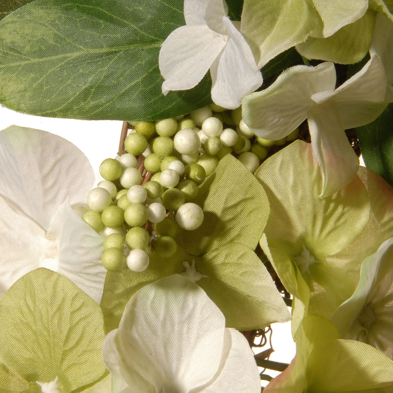 Hydrangea Flower And Berries Garden Accents Artificial Wreath - 24-Inch 2 Hydrangea Flower And Berries Garden Accents Artificial Wreath - 24-Inch - Image 2