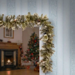 6' X 10" Glittery Bristle Pine Artificial Christmas Garland - Unlit -Best Christmas Store dnat gb1 50 6a 1 3 60620.1667536560