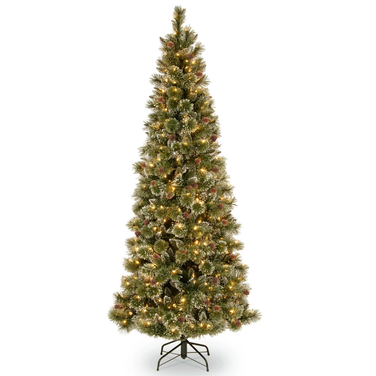 7.5’ Pre-Lit Glittery Pine Christmas Tree – Clear Lights 1 7.5’ Pre-Lit Glittery Pine Christmas Tree – Clear Lights