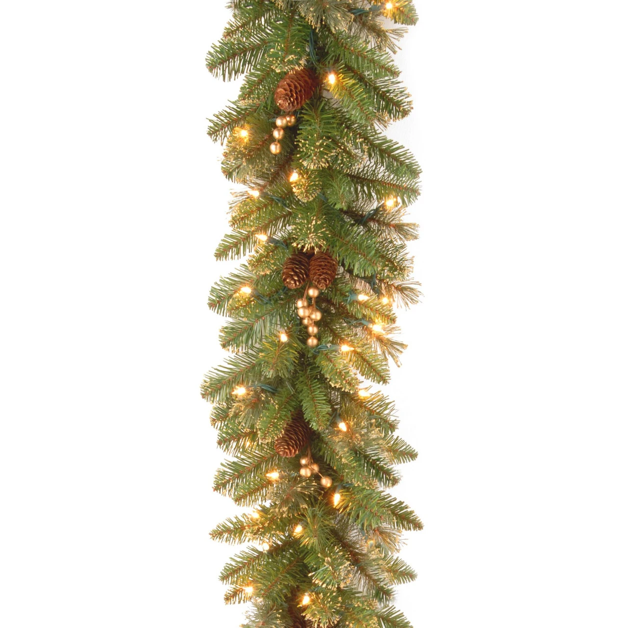 9' Pre-Lit Berries And Pine Cones Artificial Christmas Garland - Clear Lights 1 9' Pre-Lit Berries And Pine Cones Artificial Christmas Garland - Clear Lights