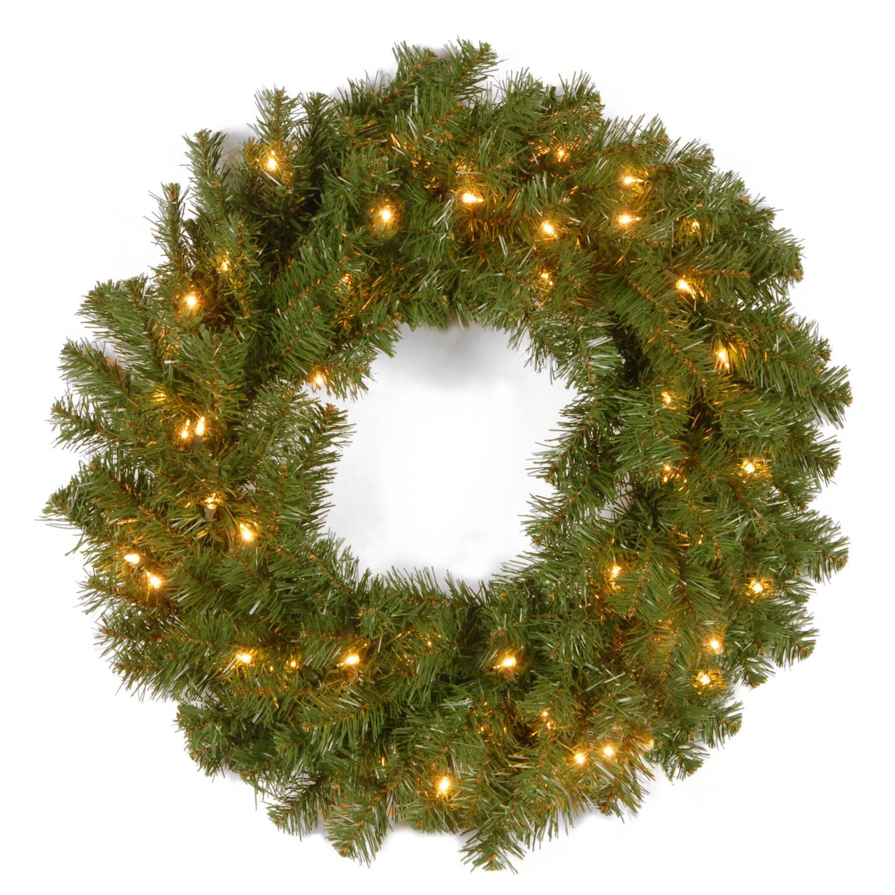 24” Pre-Lit Kincaid Spruce Artificial Christmas Wreath - Clear Lights 1 24” Pre-Lit Kincaid Spruce Artificial Christmas Wreath - Clear Lights