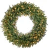 Pre-Lit Norwood Fir Artificial Christmas Wreath - 48-Inch, Clear Lights