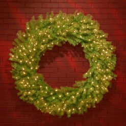 Pre-Lit Norwood Fir Artificial Christmas Wreath - 48-Inch, Clear Lights -Best Christmas Store dnat nf 48wlo 3 33181.1667533511