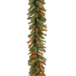9' Pre-Lit Artificial Christmas Garland - Multicolor Clear Lights