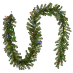 9' X 10" Battery Operated Pre-Lit Norwood Fir Artificial Christmas Garland – Multi-Color LED Lights