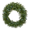 Pre-Lit Norwood Fir Artificial Christmas Wreath, 36-Inch, Cool White LED Lights