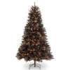 7’ Pre-Lit North Valley Black Spruce Artificial Christmas Tree - Clear Lights
