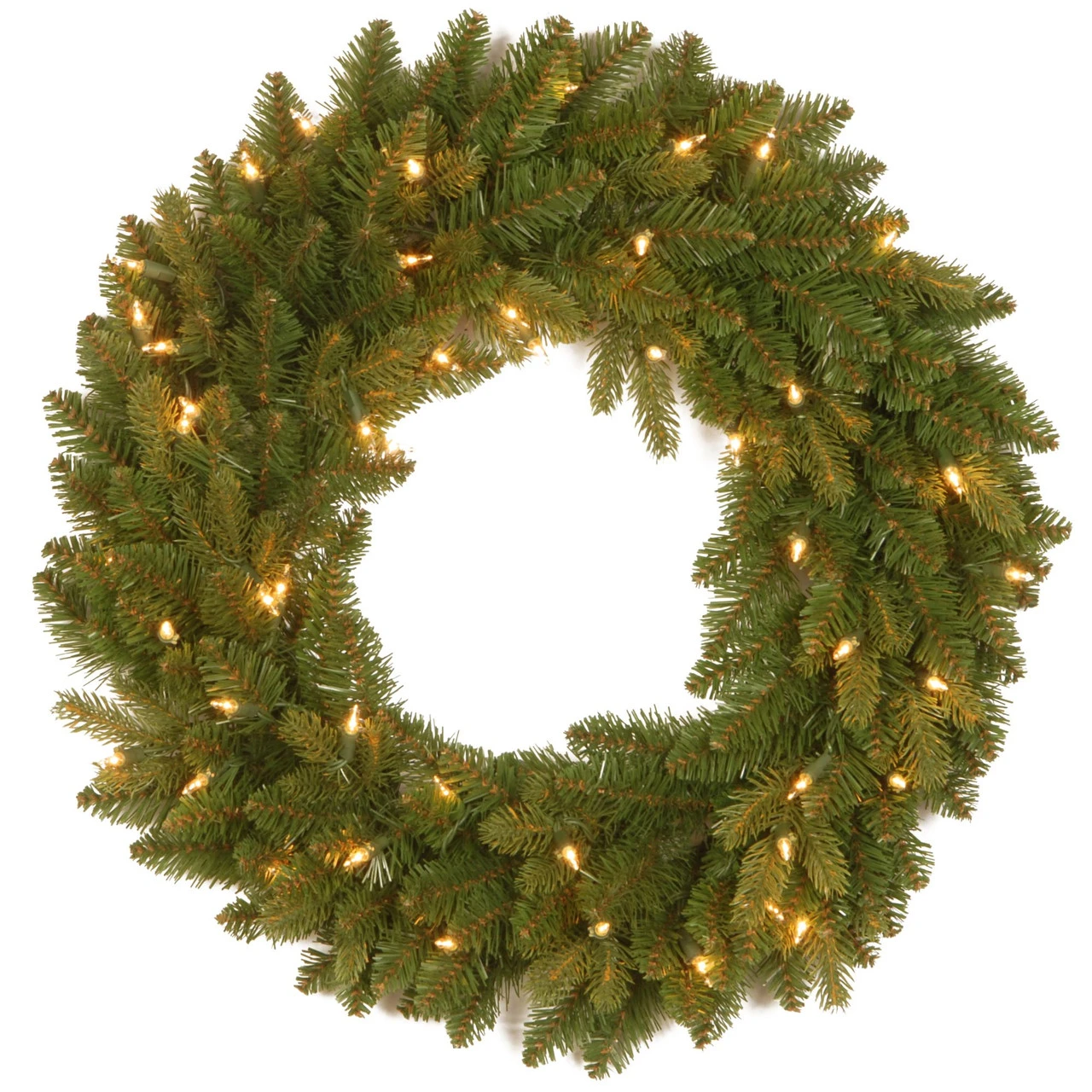 24” Pre-Lit Avalon Spruce Christmas Wreath - Clear Lights 1 24” Pre-Lit Avalon Spruce Christmas Wreath - Clear Lights