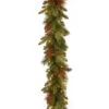 9' X 12" Pre-Lit Cedar Leaves And Berries Artificial Christmas Garland - Clear Lights