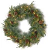 Pre-Lit Colonial Artificial Christmas Wreath - 30-Inch, Clear Lights