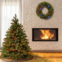 4.5’ Pre-Lit Downswept Douglas Fir Artificial Christmas Tree - Multi-Color Lights -Best Christmas Store dnat pedd1 325 45 3 22337.1667656558