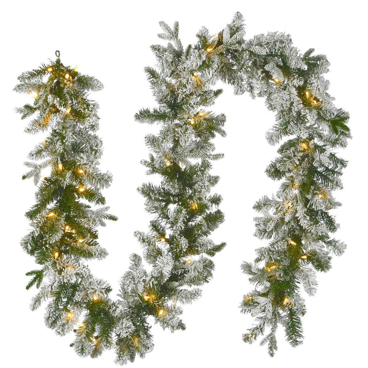 9' X 12" Pre-Lit Iceland Fir Battery Operated Artificial Christmas Garland, Warm White LED Lights 1 9' X 12" Pre-Lit Iceland Fir Battery Operated Artificial Christmas Garland, Warm White LED Lights
