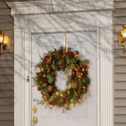 30" Pre-Lit Decorated Artificial Christmas Wreath - LED Lights/BO -Best Christmas Store dnat rac 71366a 1 3 03174.1667656785