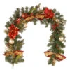 6' Green Pine And Ball Ornament Artificial Christmas Garland - Unlit