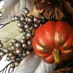 24" Maple Leaf And Gourd Fall Harvest Teardrop Swag -Best Christmas Store dnat rahv 20j50524 1 3 58142.1667517192