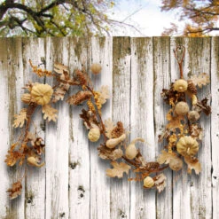 72" Pumpkin And Pinecone Artificial Garland -Best Christmas Store dnat rahv g060669a 05 88135.1667646211