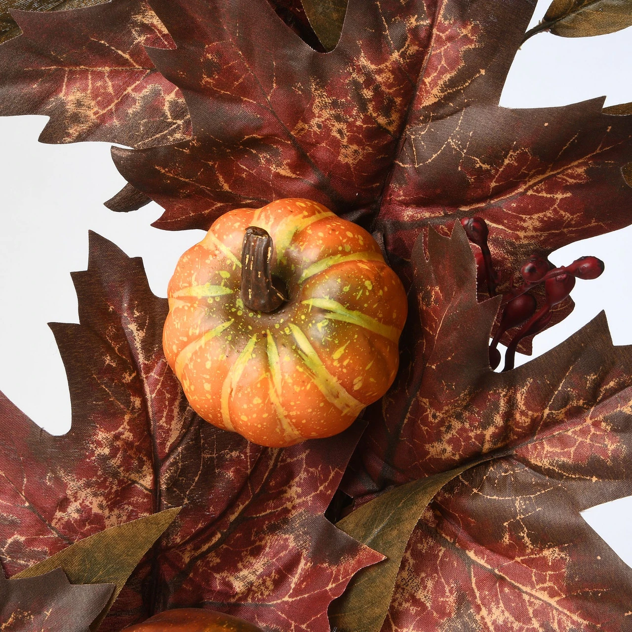 Ivy Vines And Maple Leaves Artificial Thanksgiving Wreath - 24-Inch, Unlit 2 Ivy Vines And Maple Leaves Artificial Thanksgiving Wreath - 24-Inch, Unlit - Image 2