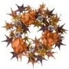 Hydrangea And Maple Leaves Artificial Thanksgiving Wreath - 24-Inch, Unlit