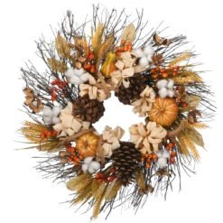 Pinenut Artificial Thanksgiving Wreath - 22-Inch, Unlit