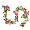 72” Flower Decorated Artificial Garland