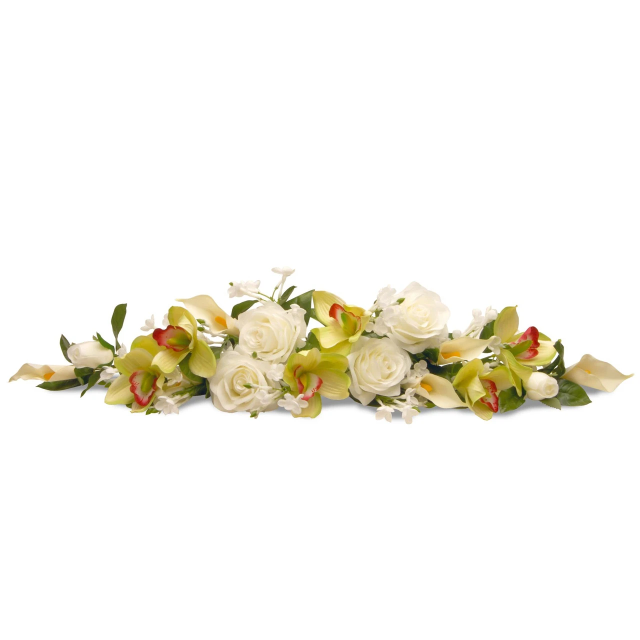 28" White Rose & Calla Lily Swag 1 28" White Rose & Calla Lily Swag