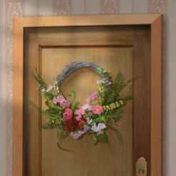 Pink And Green Spring Flower Artificial Wreath - 20-Inch, Unlit -Best Christmas Store dnat ras gfiw4383 1 3 74905.1667564793