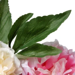 Pink And White Peony Flower Artificial Wreath - 24-Inch, Unlit -Best Christmas Store dnat ras hy71824w p1 3 01292.1667584065