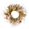Pink Dogwood Artificial Flower Wreath - 22-Inch