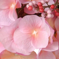 24" Pink Hydrangea Wreath -Best Christmas Store dnat ras sn191416 p1 3 39699.1667494883