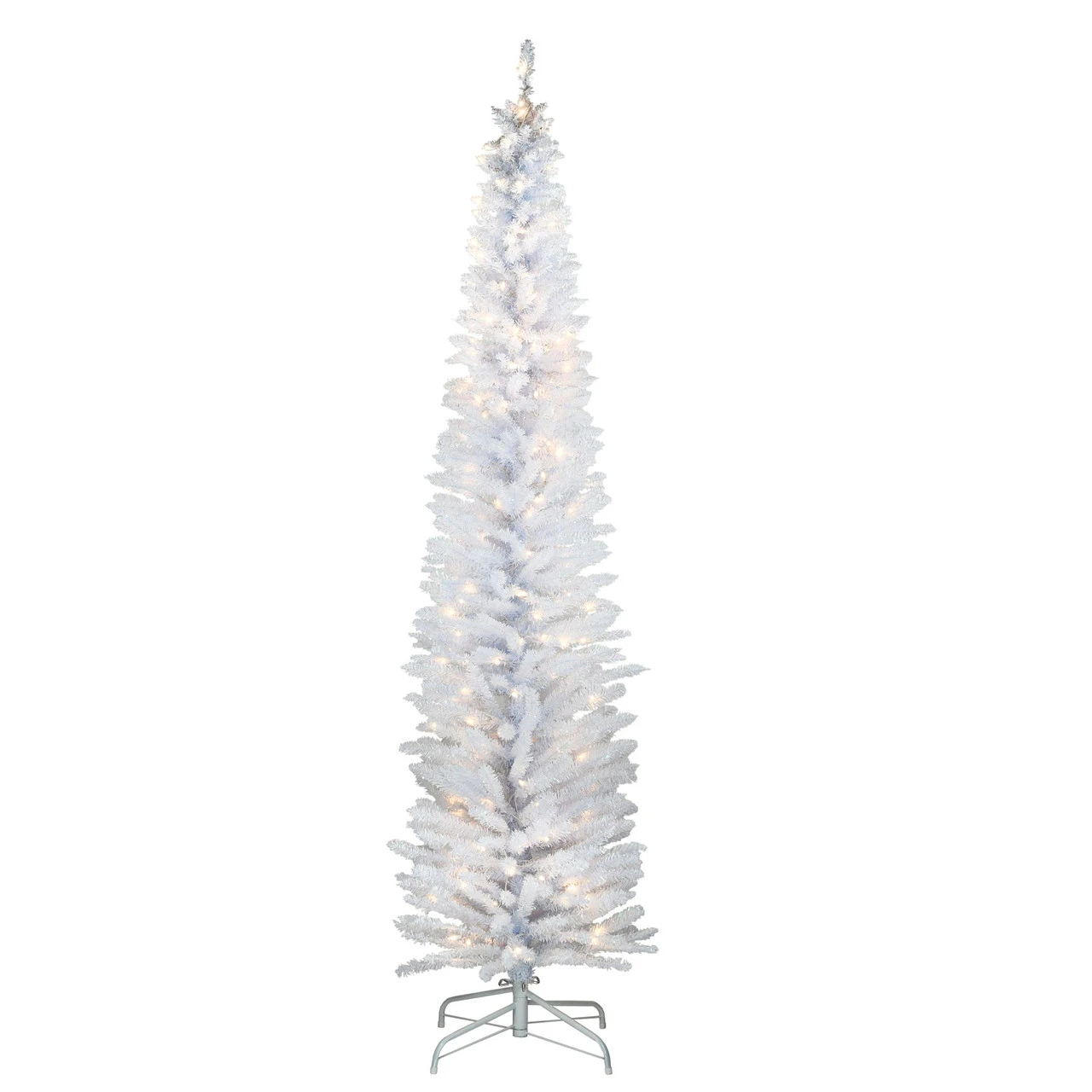 7' Pre-Lit White Iridescent Tinsel Artificial Christmas Tree - Clear Lights 1 7' Pre-Lit White Iridescent Tinsel Artificial Christmas Tree - Clear Lights