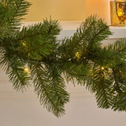 9' X 10" Pre-Lit Mixed Spruce Artificial Christmas Garland - Warm White LED Lights -Best Christmas Store dnhhf 307390 3 26416.1667487237