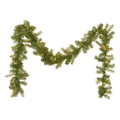 9' X 10" Pre-Lit Mixed Spruce Artificial Christmas Garland - Warm White LED Lights -Best Christmas Store dnhhf 307390 4 61143.1667487238