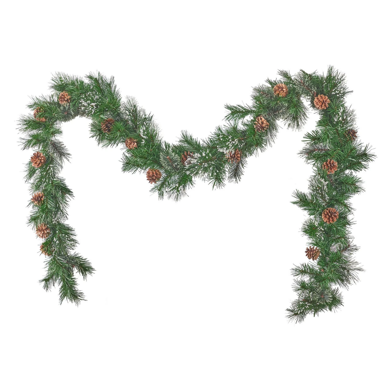 9' X 10" Pre-Lit Cashmere Pine Artificial Christmas Garland - Warm White LED Lights 1 9' X 10" Pre-Lit Cashmere Pine Artificial Christmas Garland - Warm White LED Lights