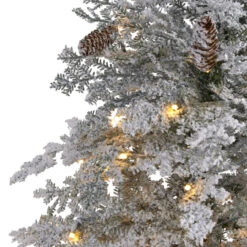 6' Pre-Lit Montana Spruce Flocked Artificial Christmas Tree, Clear LED Lights -Best Christmas Store dnnl20t1794 5 44692.1680237800
