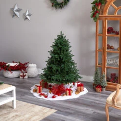 5’ Pre-Lit Flocked North Carolina Fir Artificial Christmas Tree, Warm White Lights -Best Christmas Store dnnl20t3337 5 63743.1680557239