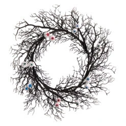 Gazing Eyeballs Halloween Twig Wreath, 30-Inch