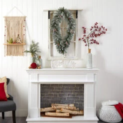 Pre-Lit Diamond Flocked Artificial Christmas Wreath, 36-Inch, Warm White LED Lights 12 Pre-Lit Diamond Flocked Artificial Christmas Wreath, 36-Inch, Warm White LED Lights -Best Christmas Store dnnl20w1293 5 16185.1681393887