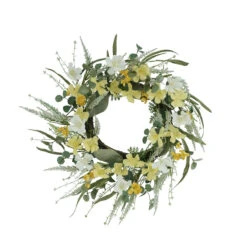 24" Vibrant Puleo International Artificial Dogwood Floral Spring Wreath