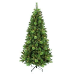 6.5' Pre-LitAdirondack Pine Artificial Christmas Tree, Clear Lights