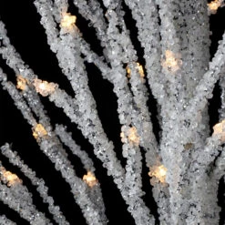 2' Pre-Lit Silver Artificial Christmas Tree, Warm White LED Lights -Best Christmas Store drirb20mtx69189 silv 3 40301.1686600717