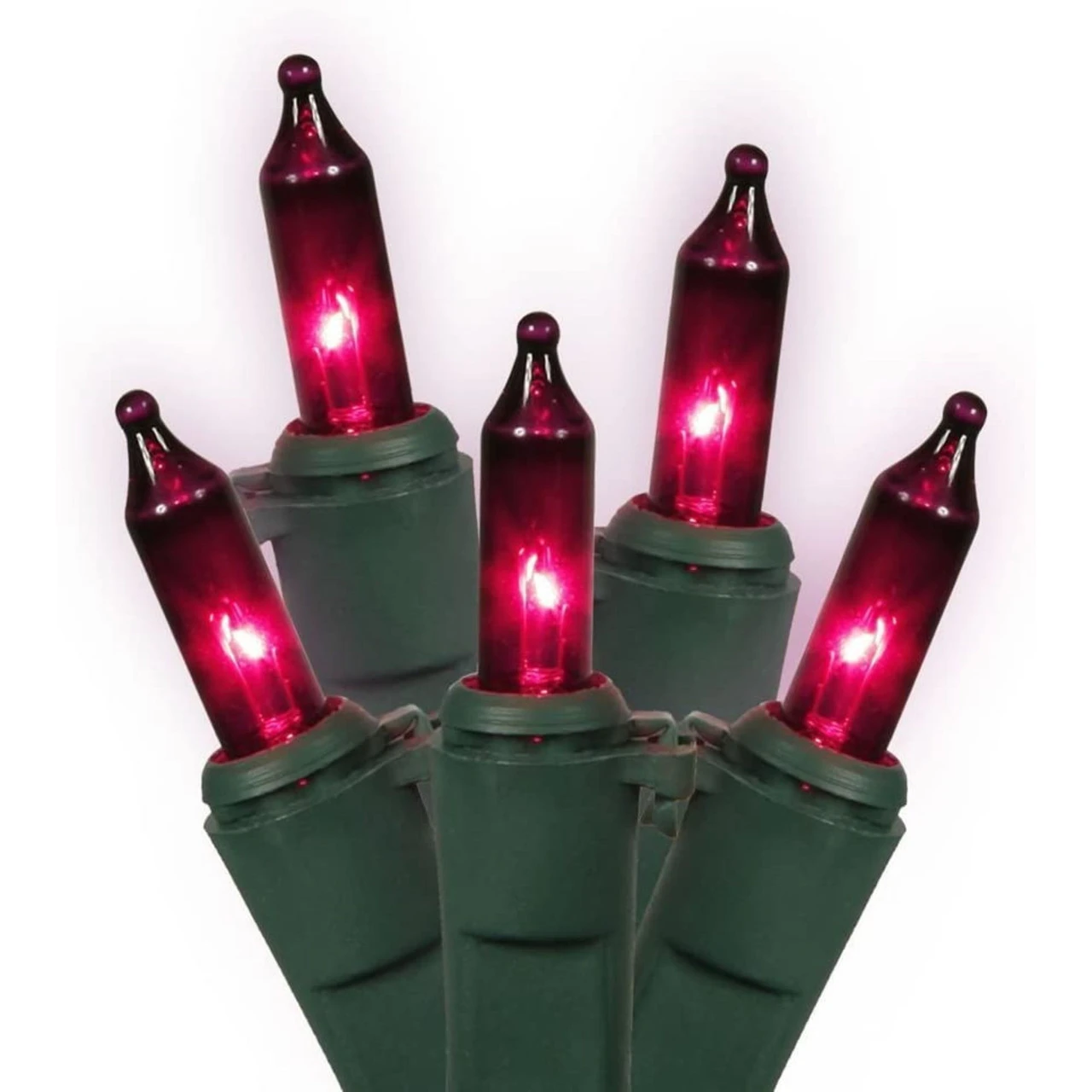 100-Count Purple Mini Christmas Light Set, 50.5 Ft Green Wire 1 100-Count Purple Mini Christmas Light Set, 50.5 Ft Green Wire