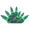 100-Count Teal Green Mini Christmas Light Set, 34.1 Ft Green Wire