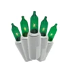 Pack Of 2 Green Mini Christmas String Light Set, 21ft White Wire