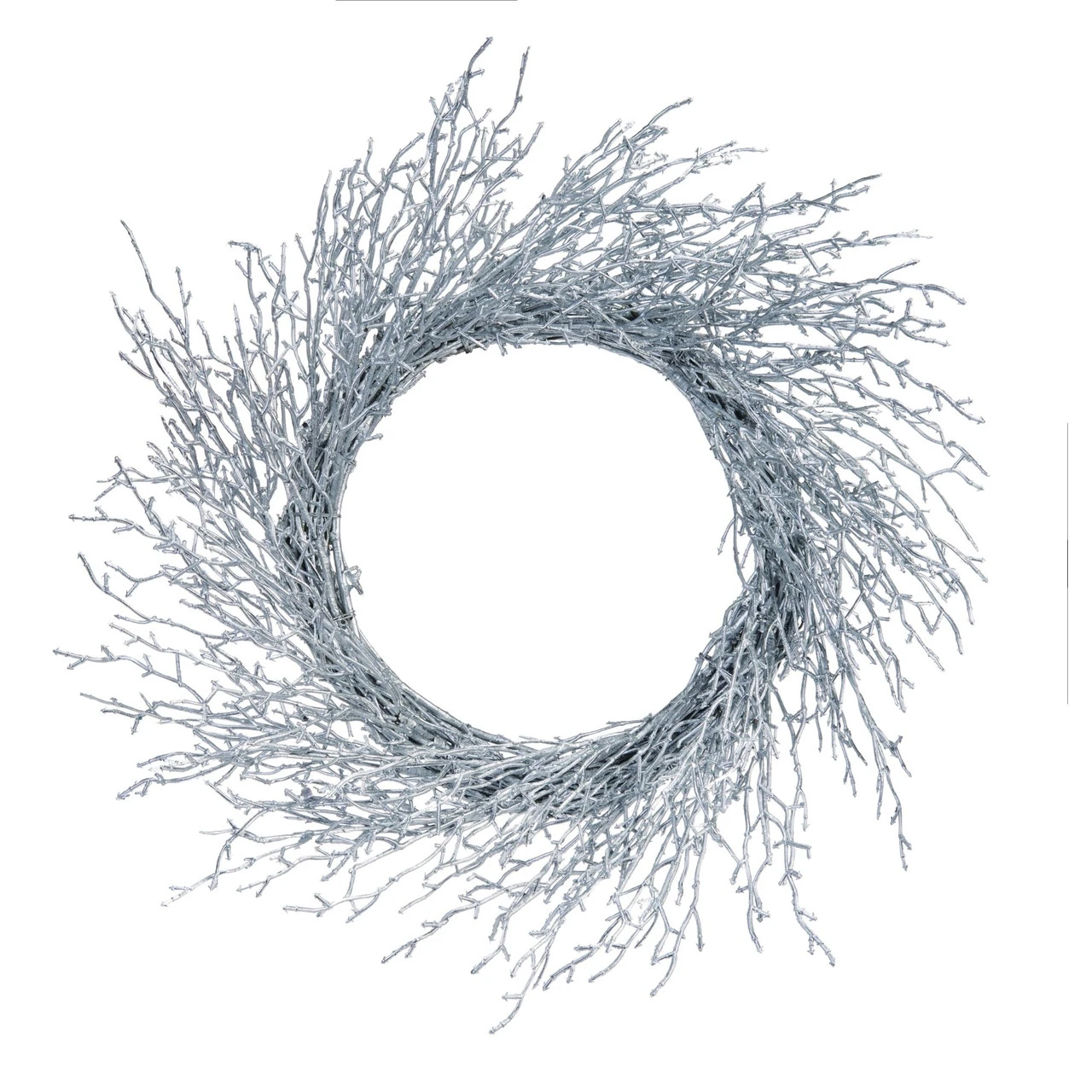 20" White Plastic Decor Christmas Glitz Wreath 1 20" White Plastic Decor Christmas Glitz Wreath