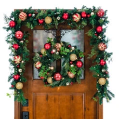 Pre-Lit Red And Green Artificial Classic Christmas Wreath, 24-Inch, Clear LED Lights 7 Pre-Lit Red And Green Artificial Classic Christmas Wreath, 24-Inch, Clear LED Lights -Best Christmas Store dvlc20v 20710 lt 4 63912.1668074639