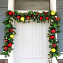 7.5" X 43" Hickory Brown Slim Single Door Garland Christmas Hanger -Best Christmas Store dvlc v 20529 rs 008 85320.1667556997