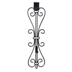 19.5" Black Decorative Adjustable Wreath Hanger