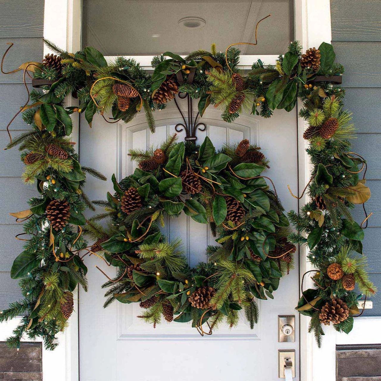 19.5" Brown Unique Adjustable Christmas Wreath Hanger 7 19.5" Brown Unique Adjustable Christmas Wreath Hanger - Image 7