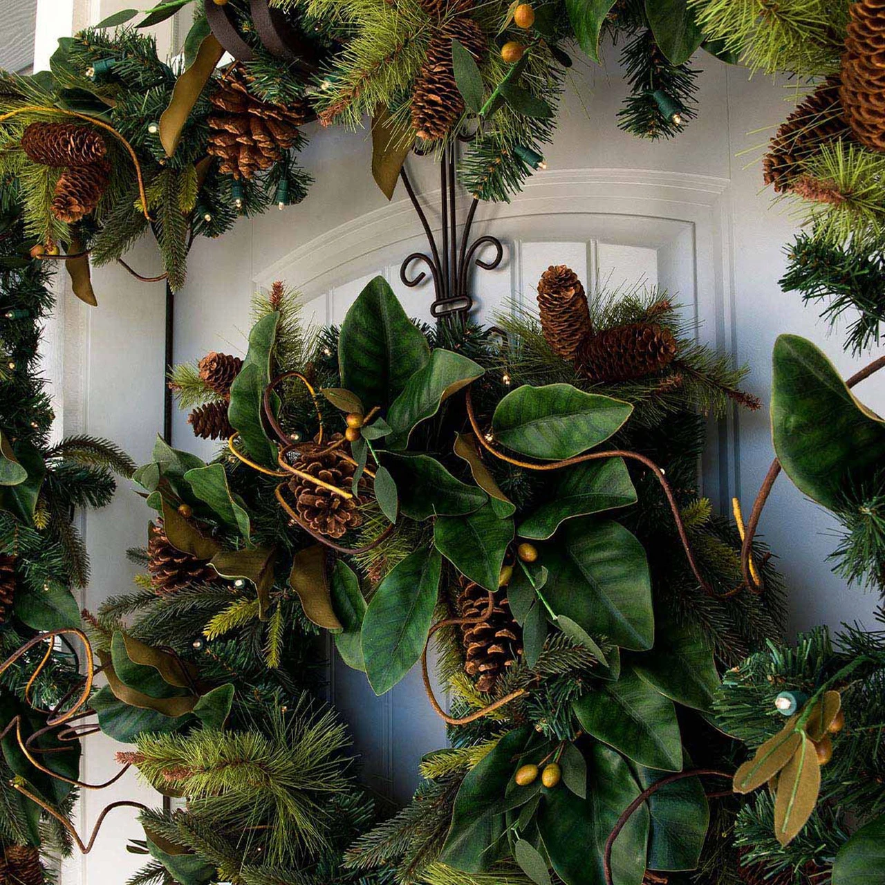 19.5" Brown Unique Adjustable Christmas Wreath Hanger 8 19.5" Brown Unique Adjustable Christmas Wreath Hanger - Image 8