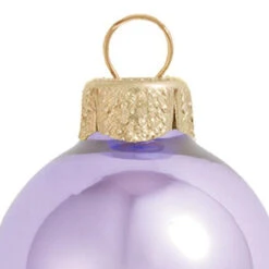 28ct Purple And Gold Pearl Glass Christmas Ball Ornaments 2" (50mm) -Best Christmas Store dwhi2028062 99989.1667684677